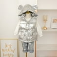 thumbnail image 7 of Esaierr Toddler Kids Puffer Down Vest Coats for Boy Girls，2-8Y Baby Winter Warm Ears Hooded Down Jacket Coats Little Boys Girls Fall Winter Sleeveless Puffer Outwear, 7 of 7