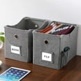 thumbnail image 6 of Baseshop Linen File Organizer with Extra Mesh Pocket, 2 Count, 6 of 7