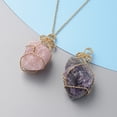 thumbnail image 3 of SHOP LC DELIVERING JOY Crystal Necklaces - Handmade Healing Amethyst & Rose Quartz Raw Gemstone Necklace Sets - 24" Necklace Length - Set of 2 Jewelry Birthday Gifts for Women, 3 of 10