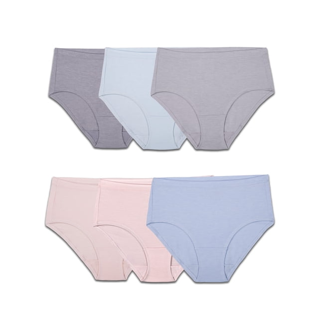 WOMENS BEYONDSOFT LOW-RISE BRIEF UNDERWEAR, 6 PACK, 8, ASSORTED