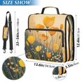thumbnail image 3 of Water-Resistant 3-Ring Binder Organizer with Multiple Pockets Zipper Binder Bag for Office Yellow Flowers on The Grass, 3 of 8