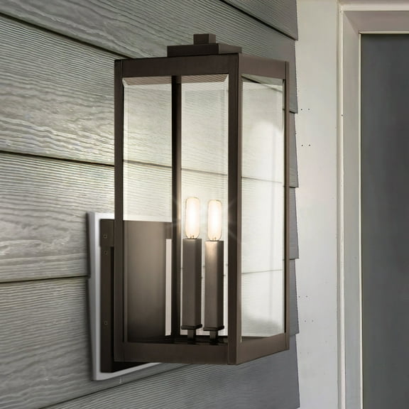 Luxury Modern Farmhouse Wall Sconce, Large Size: 22.75''H x 9.00''W, with Modern Style Elements, Western Bronze Finish, UQL1893 from the Quincy Collection by Urban Ambiance