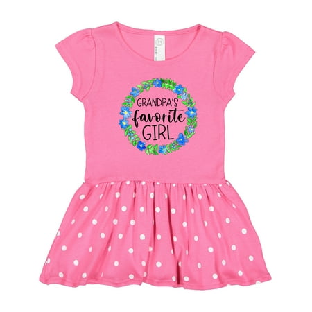 

Inktastic Grandpa s Favorite Girl Blue Flower Wreath Gift Toddler Girl Dress