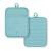 thumbnail image 6 of KitchenAid Ribbed Soft Silicone Oven Mitt Set, Mineral Water Aqua/White, 7"x9", Set of 2, 6 of 6