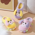 thumbnail image 5 of XXWXYD LED Light-Up Dog Slippers for Kids, Glitter Sole Plush House Shoes with Non-Slip, Warm Fuzzy Indoor Slippers for Toddlers Boys Girls, 5 of 6