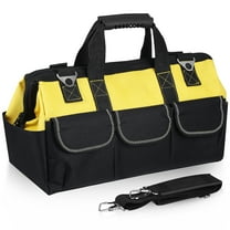 20'' Heavy Duty Tool Bag, Empty Tool Bag Organizer,Oxford Portable Tool Bags for Men,Soft Handle Large Zipper Toolbag