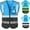 Blue Black Luminous, variant on High Visibility Reflective Safety Vest Customize Logo With 5 Pockets Protective Workwear Outdoor Work Vest