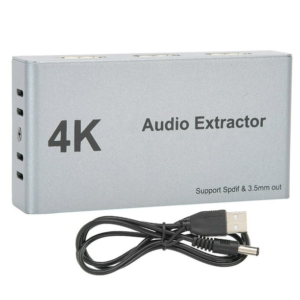 Extractor de audio HDMI Distribuidor 2 en 1 salida 4k 30hz HDMI a HDMI óptica spdif 3.5mm
