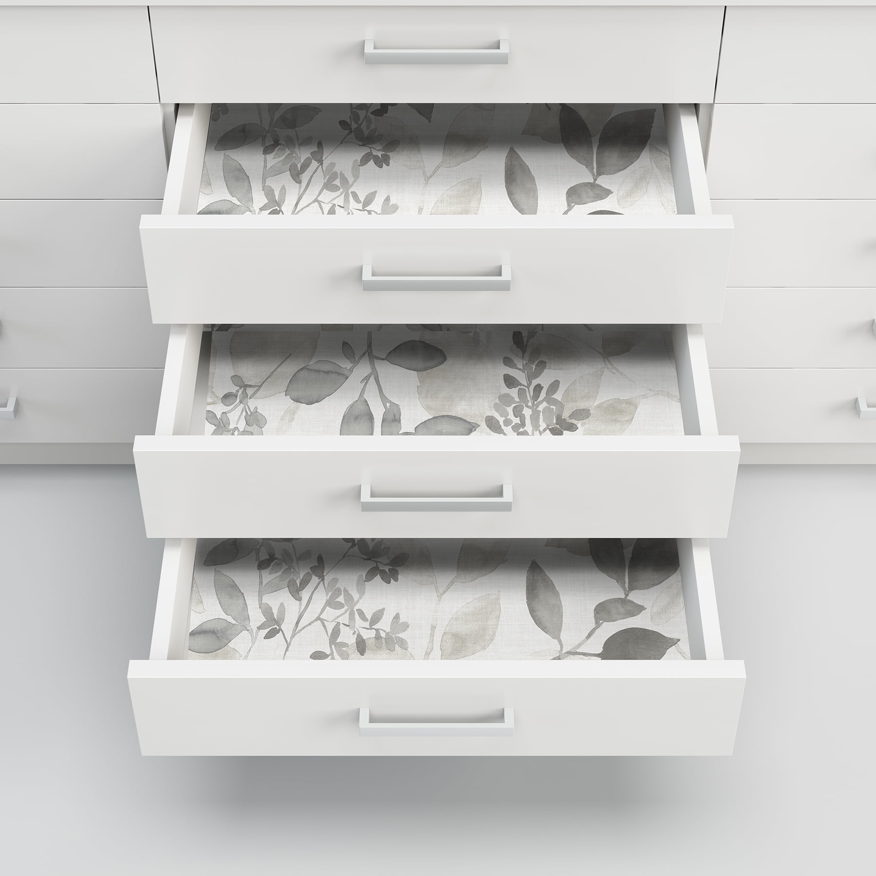 NuWallpaper Grey Breezy Vinyl Peel And Stick Wallpaper, 216-in by 20.5-in, 30.75 sq. ft.