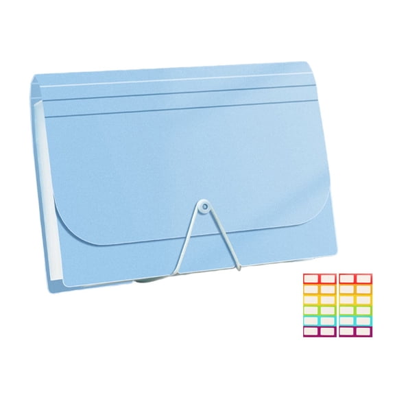 Accordion File Organizer, 13 Pockets Expanding File Folder, Portable Monthly Paper Bill Tax Receipt Organizer, Letter A4 Size Document Holder,Small Expandable File Folder For Card Receipt(Sky Blue)
