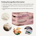 thumbnail image 6 of Seashells Bows Cute Square Storage Bins with Handles Collapsible Containing Box 2 Packs, 6 of 9