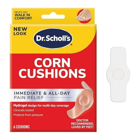 Dr.Scholls Duragel Corn Cushions, Water resistant, 6 cushions, Pack of 1