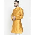 thumbnail image 4 of eloria Men's Traditional Golden Yellow Thread Work Pathani Kurta, 4 of 7