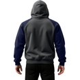 thumbnail image 4 of CONZONE Men's Hoodies Long Sleeve Pullover Hoodie for Men Patchwork Color Workout Hooded Sweatshirts With Pocket, 4 of 6