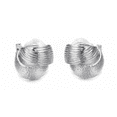 thumbnail image 3 of Yoursfs Silver Textured Clip on Earrings for Women Platinum Plated Double Half Hoop Chunky Earrings Non Pierced Ears Fashion Jewelry, 3 of 7
