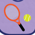 thumbnail image 4 of Inktastic Tennis Racket and Ball Boys or Girls Baby Bib, 4 of 4