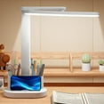 thumbnail image 4 of Dmlowu Desk Lamp Dimmable Table Lamp Flexible Cordless Lamp for College Dorm Room Bedroom Office Dormitory, Desk Reading Lamp with Organizer, 11x13 Inch White, 4 of 7