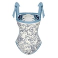 thumbnail image 3 of Aayomet Maillot de Bain Contrôle du Ventre Résistant au Chlore Col Rond Coupe Douce Maillot de Bain une Pièce, Bleu Clair L, 3 of 4