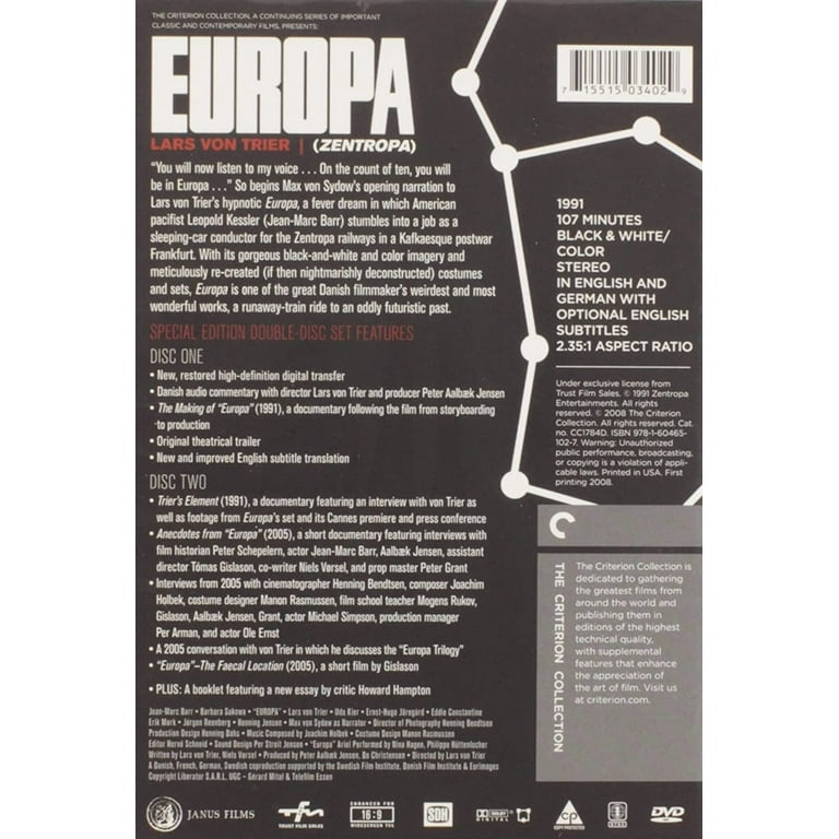 Europa (Criterion Collection) (DVD) - Walmart.com