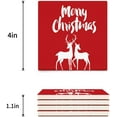 thumbnail image 3 of FMSHPON Merry Christmas Deer Set of 8 Coaster for Drinks, Absorbent Ceramic Stone Coasters Cup Mat with Cork Base for Home Kitchen Room Coffee Table Bar Decor, 3 of 4