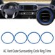 thumbnail image 4 of unique High quality4Pcs Blue Car Interior AC Vent Outer Surrounding Circle Ring Trims for 2016-2023, 4 of 5
