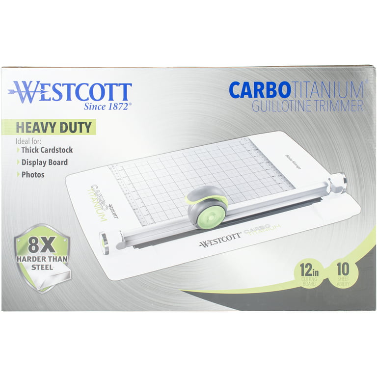 Westcott® CarboTitanium Rotary Trimmer, 12, White/Green