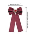 thumbnail image 2 of INSPIRE CHIC Women's Bow Brooch Bowknot Costume Elegant Bow Tie with Beads Talla Única Rojo, 2 of 4