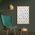 thumbnail image 2 of Geometric Wall Art with Frame, Colorful Abstract Geometric Design Modern Graphic Mosaic Grid Mesh Pattern Image, Printed Fabric Poster for Bathroom Living Room, 23" x 35", Multicolor, by Ambesonne, 2 of 2