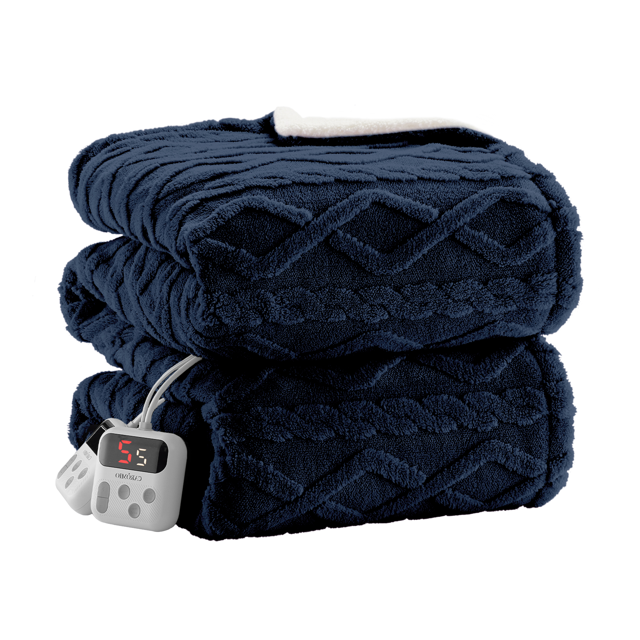 Heated Throw Blanket,Soft Flannel Heating Blanket with with 8 Hours Auto Off 10 Fast Heating Levels,Machine Washable,Overheating Protection