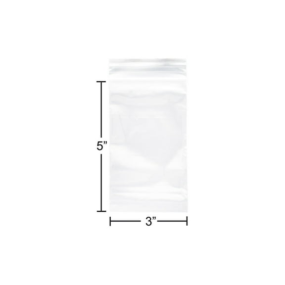 Essentials by Leisure Arts  Reclosable Bag 2mil 3x5" 100pc