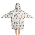 thumbnail image 2 of White Bigfoot and Tree Pattern Blanket Hoodies for Kids 6-13YR Oversize Wearable Blanket Hoodies for Boys Girls Teens, 2 of 7