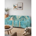 thumbnail image 6 of Green Tree Coastal Beach Couch Cover for 2 Cushion Couch, Vintage Tropical Plant Washable Love Seat Sofa Covers Slipcover, Throw Sofa Covers for Pets, Furniture Protector 71"x102", 6 of 9