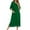 Green, variant on Abomasnow Women's Zipper Robe 3/4 Sleeve Housecoats Full Length House Dress Loungewear Long Nightgown with Pockets