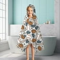 thumbnail image 6 of Striped Baseball Items Pattern Hooded Bath Towel，50"x30" for Ages 3 To 12 Kids, Quick Dry Lightweight Soft Microfiber Hood Beach Towel Cover Up for Kids, 6 of 7