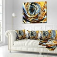 thumbnail image 3 of Designart Fractal 3D Whirlwind Stripes - Contemporary Throw Pillow - 16x16, 3 of 5