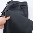 thumbnail image 2 of Men's Classic Jogger Sweatpants Elastic Drawstring Waist Solid Color Soft Casual Trousers with pocketsFor Walking Workout LoungeWear Dark Gray XXL, 2 of 3