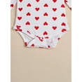 thumbnail image 5 of Christmas Baby Girl Outfit Cute Elk Ruffle Sleeve Romper Overall Dress Infant Girls Skirt Sets, 5 of 7