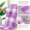 thumbnail image 5 of Yayeee 4 Pack Dining Chair Covers Stretch Parson Chairs Slipcovers Seat Protector, Purple and White Pattern, 5 of 6
