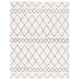 thumbnail image 2 of SAFAVIEH Berber Feride Geometric Shag Area Rug, Ivory/Light Rose, 9' x 12', 2 of 11