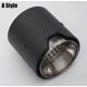 thumbnail image 1 of 1pcs inlet 60mm/63mm/67mm/70mm out 93mm length 90mm carbon fiber exhaust tips M pipe muffler for BMW M2 M3 M4~14562, 1 of 1