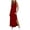 Red, variant on Women's Sleeveless V-Neck Maxi Dress with Side Slit, Linen Blend & Breathable