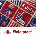 thumbnail image 3 of American Flag Shower Curtain 4th of July Independence Day USA Flag Patriotic Shower Curtains for Bathroom Waterproof Washable Polyester Fabric Bathroom Set with 12 Hooks 72"*72", 3 of 6