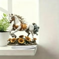 thumbnail image 5 of Yyuenw Horse Statue Figurines - Resin Standing Fighting Horse Sculpture Home Office Decoration Tabletop Decor Ornaments, 5 of 6