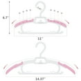 thumbnail image 7 of 20 Pack Kids Hangers,Premium Plastic Strong and Durable Baby Hangers, Adjustable Toddler Hangers, Baby Clothes Hangers for Girls,11”-14.3"Children Hangers,Ultra Slim and Stackable Space Saving,Pink, 7 of 7