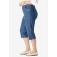 thumbnail image 3 of Woman Within Plus Size Petite Stretch Denim Five-Pocket Capri Jeans, 3 of 6