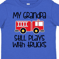 thumbnail image 4 of Inktastic Firefighter Grandpa Plays with Trucks Boys or Girls Toddler T-Shirt, 4 of 5
