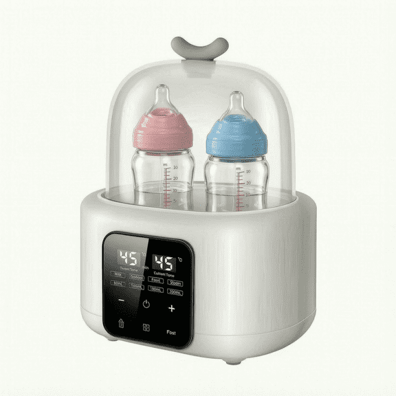 DICEEVIL Avent Bottle Warmer,Double Bottle Warmer,4 Milk Volume Options,Food and Breastmilk Heating,Baby Feeding Home,White PP,200W,8.2x4.9x11 in