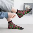 thumbnail image 5 of Goofa Graffiti Tape Pattern Non Slip Socks with Grips for Elderly, Crew Socks Yoga Hospital Socks Cushioned Sole Gripper Socks for Men Women, 5 of 5