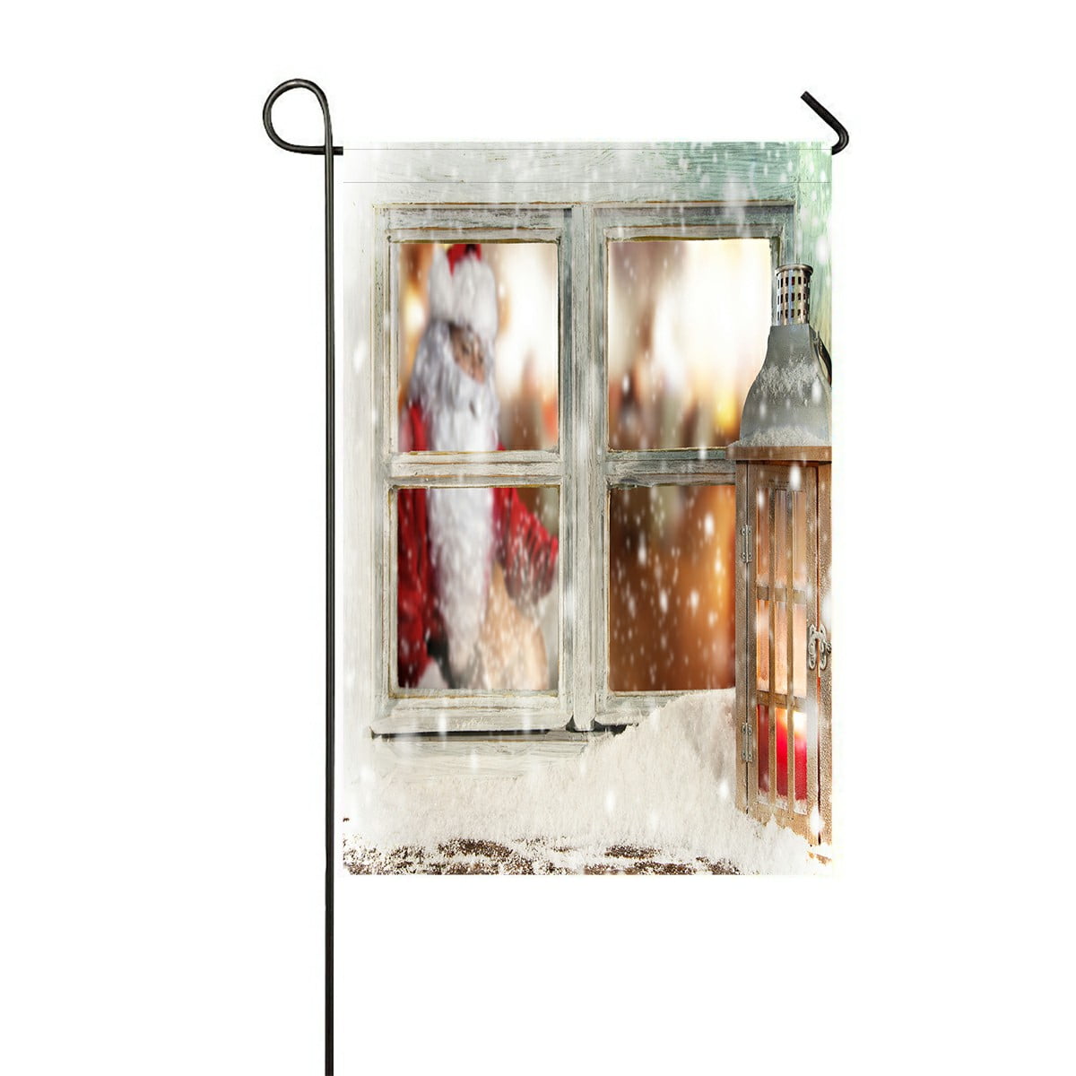 ECZJNT Atmospheric Christmas Window Sill Santa Claus Garden Flag
