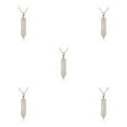 thumbnail image 2 of yingyy Hexagon Column Charm Exquisite Men Handmade Holiday Anniversary Hanging Pendants Pointed Colorful Crystal Chain White Crystal 5Set, 2 of 6